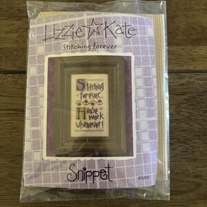 Lizzie Kate Snippet " Stitching Forever" Cross Stitch Kit Brand New!
